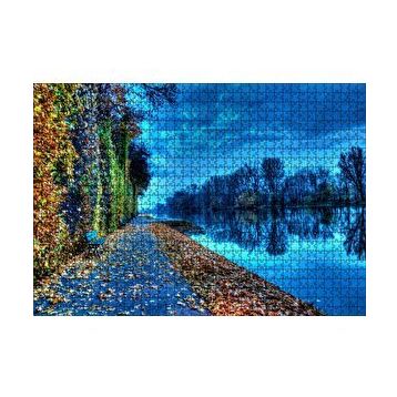 Cakapuzzle Doğa Sonbahar Göl Kıyısı 120 Parça Ahşap Puzzle