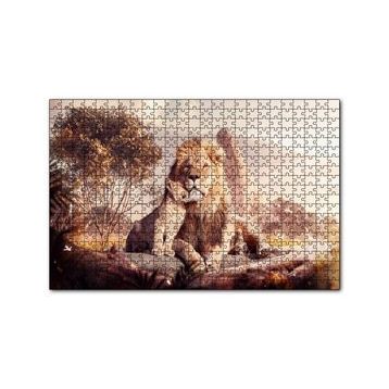 Cakapuzzle Doğada Aslan Ve Yavrusu Görseli 120 Parça Ahşap Puzzle
