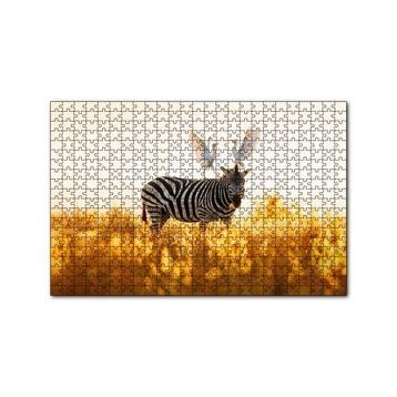 Cakapuzzle Doğada Zebra Ve Kuşlar Görseli 120 Parça Ahşap Puzzle
