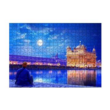 Cakapuzzle Dolunayda Hindistandan Bir Kare 120 Parça Ahşap Puzzle