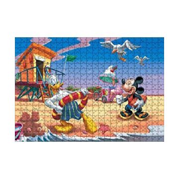 Cakapuzzle Donald Duck Ve Mickey Mouse Yaz Tatili Plaj 120 Parça Ahşap Puzzle