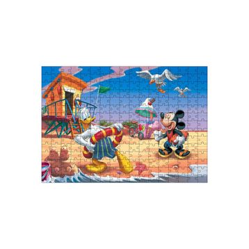 Cakapuzzle Donald Duck Ve Mickey Mouse Yaz Tatili Plaj 120 Parça Ahşap Puzzle