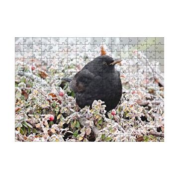 Cakapuzzle Donmuş Çalıların Arasındaki Karatavuk 120 Parça Ahşap Puzzle