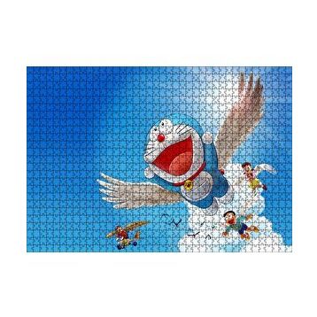 Cakapuzzle Doraemon ve Çocuklar Mavi Göklerde 120 Parça Ahşap Puzzle