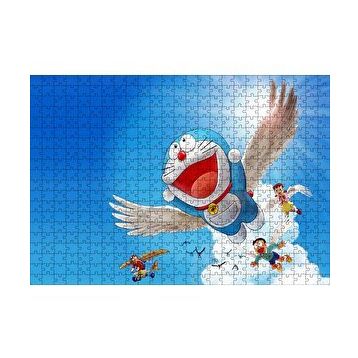 Cakapuzzle Doraemon ve Çocuklar Mavi Göklerde 120 Parça Ahşap Puzzle