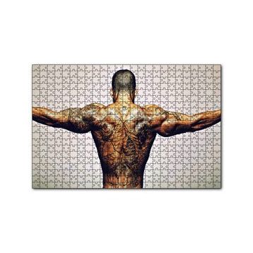 Cakapuzzle Dövmeli Adam ve Kasları 120 Parça Ahşap Puzzle