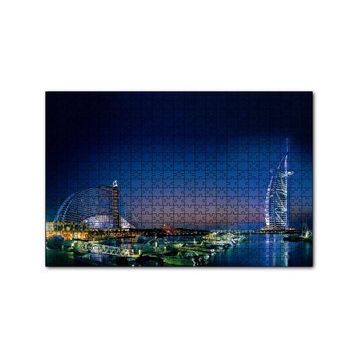 Cakapuzzle Dubai Jumeirah Gece Manzarası 120 Parça Ahşap Puzzle
