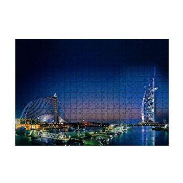 Cakapuzzle Dubai Jumeirah Gece Manzarası 120 Parça Ahşap Puzzle