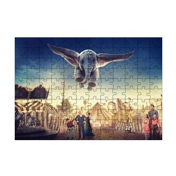 Cakapuzzle Dumbo Uçan Fil 120 Parça Ahşap Puzzle