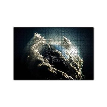 Cakapuzzle Dünya Güneş ve Beyaz Bulutlar 120 Parça Ahşap Puzzle