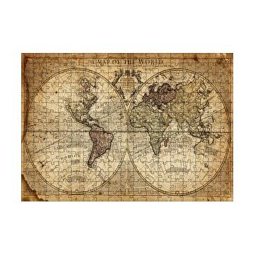 Cakapuzzle Dünya Haritası 1725 Yılı 120 Parça Ahşap Puzzle
