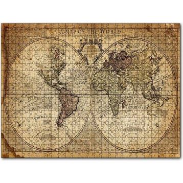Cakapuzzle Dünya Haritası 1725 Yılı Mdf 1000 Parça Puzzle