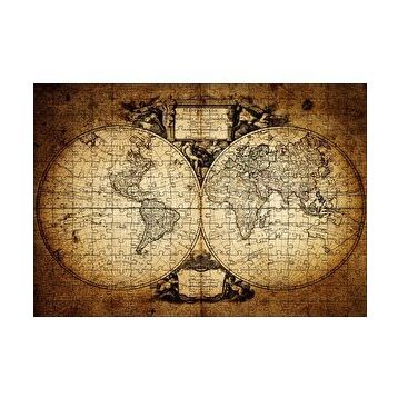 Cakapuzzle Dünya Haritası 1732 Yılı 120 Parça Ahşap Puzzle