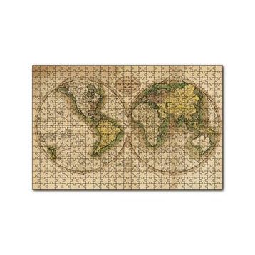 Cakapuzzle Dünya Haritası Görseli 120 Parça Ahşap Puzzle
