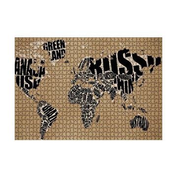 Cakapuzzle Dünya Haritası Ülke İsimleri Yazılı 120 Parça Ahşap Puzzle