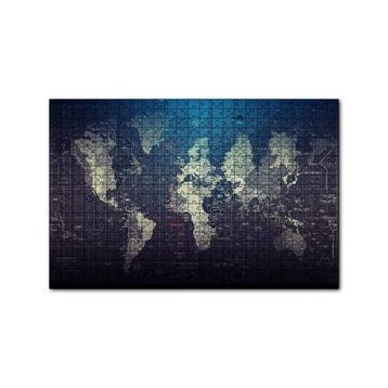 Cakapuzzle Dünya Haritası ve Yağmur Damlaları 120 Parça Ahşap Puzzle