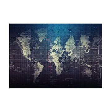 Cakapuzzle Dünya Haritası ve Yağmur Damlaları 120 Parça Ahşap Puzzle