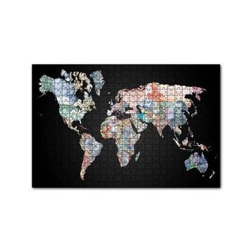 Cakapuzzle Dünya Hatitası Ve Para Birimleri Görseli 120 Parça Ahşap Puzzle