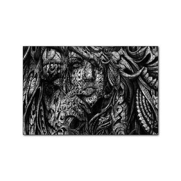 Cakapuzzle Düşünen Kadın Portresi Metal Gravür 120 Parça Ahşap Puzzle