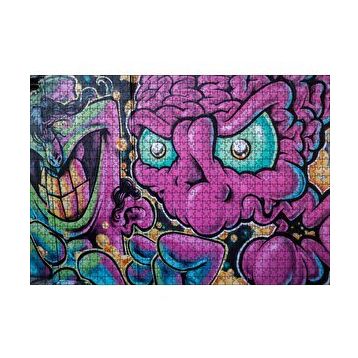 Cakapuzzle Duvar Boyama Beyin ve Gözler 120 Parça Ahşap Puzzle