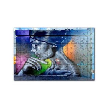 Cakapuzzle Duvar Boyama Genç Kadın Profil 120 Parça Ahşap Puzzle