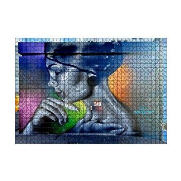 Cakapuzzle Duvar Boyama Genç Kadın Profil 120 Parça Ahşap Puzzle
