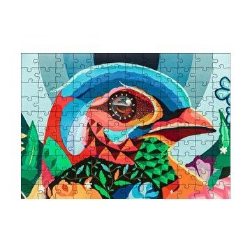 Cakapuzzle Duvar Boyama Renkli Kuş 120 Parça Ahşap Puzzle