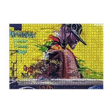 Cakapuzzle Duvar Boyama Şapkalı Siyahi 120 Parça Ahşap Puzzle