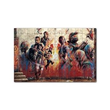 Cakapuzzle Duvardaki Karekterler 120 Parça Ahşap Puzzle