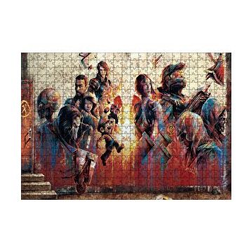 Cakapuzzle Duvardaki Karekterler 120 Parça Ahşap Puzzle