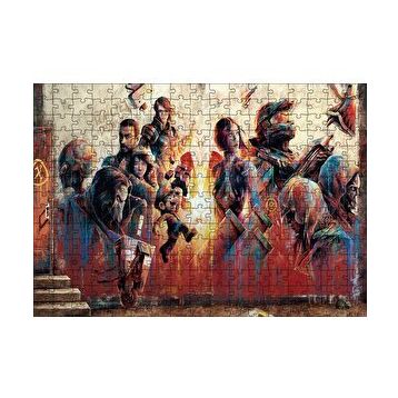 Cakapuzzle Duvardaki Karekterler 120 Parça Ahşap Puzzle