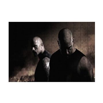 Cakapuzzle Dwayne Johnson ve Vin Diesel 120 Parça Ahşap Puzzle