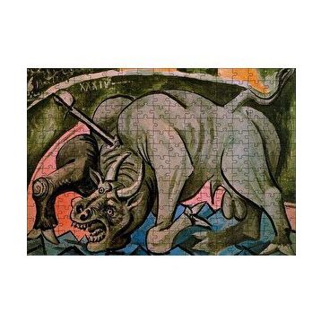 Cakapuzzle Dying Bull 1934 by Pablo Picasso 120 Parça Ahşap Puzzle