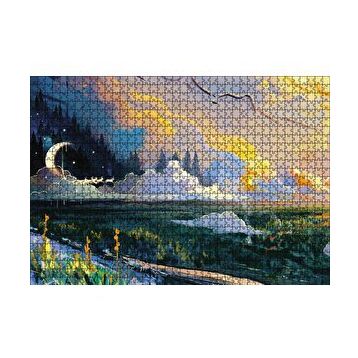 Cakapuzzle Ebruli Doğa Orman 120 Parça Ahşap Puzzle