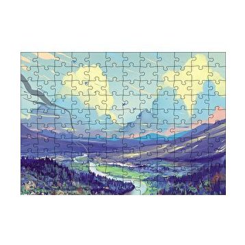 Cakapuzzle Ebruli Doğası Akarsu Ova 120 Parça Ahşap Puzzle