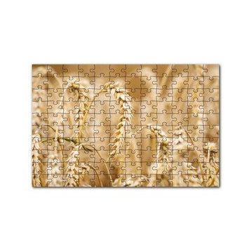 Cakapuzzle Eğilmiş Buğday Başakları Yakın Çekim 120 Parça Ahşap Puzzle
