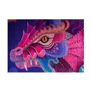 Cakapuzzle Ejderha Renk Yaması 120 Parça Ahşap Puzzle