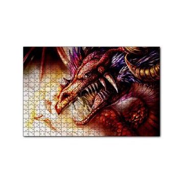 Cakapuzzle Ejderha ve Sarı Saçlı Kız 120 Parça Ahşap Puzzle