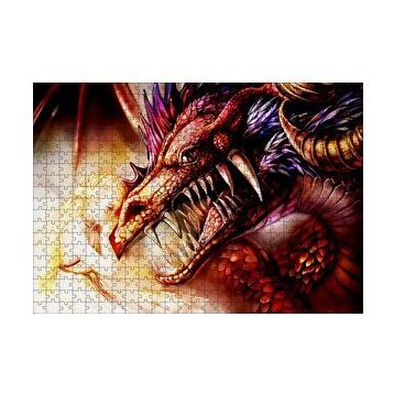 Cakapuzzle Ejderha ve Sarı Saçlı Kız 120 Parça Ahşap Puzzle