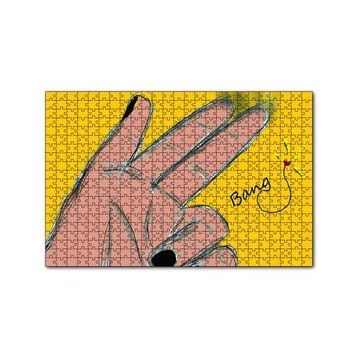 Cakapuzzle El İşareti Bang 120 Parça Ahşap Puzzle