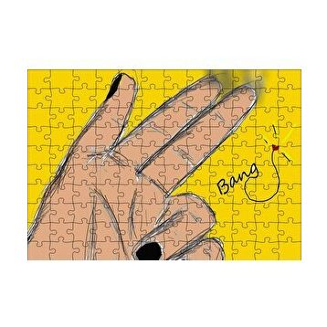 Cakapuzzle El İşareti Bang 120 Parça Ahşap Puzzle