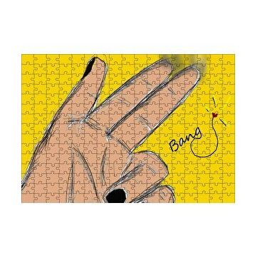 Cakapuzzle El İşareti Bang 120 Parça Ahşap Puzzle