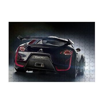 Cakapuzzle Elektrikli Siyah Citroen Survolt Arka Görünüş 120 Parça Ahşap Puzzle