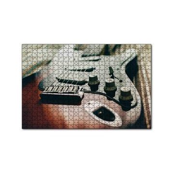 Cakapuzzle Elektrogitar Yakın Çekim 120 Parça Ahşap Puzzle