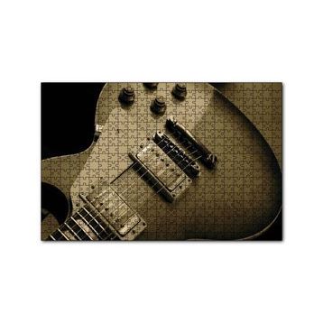 Cakapuzzle Elektrogitar Yakın Çekim Detay 120 Parça Ahşap Puzzle