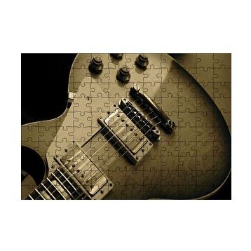 Cakapuzzle Elektrogitar Yakın Çekim Detay 120 Parça Ahşap Puzzle