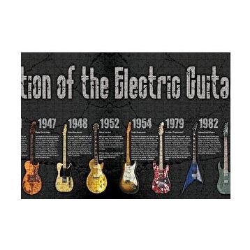 Cakapuzzle Elektrogitarın Evrimi 120 Parça Ahşap Puzzle