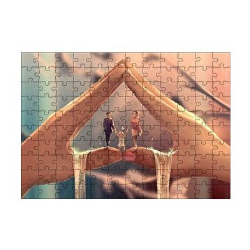 Cakapuzzle Eller Arasındaki Aile 120 Parça Ahşap Puzzle