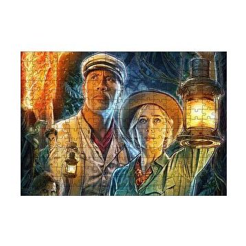 Cakapuzzle Emily Blunt Dwayne Johnson Fenerleriyle 120 Parça Ahşap Puzzle