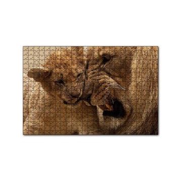 Cakapuzzle Erkek Aslan ve Evladı 120 Parça Ahşap Puzzle